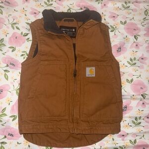 Carhartt Kids Tan Vest with Sherpa Lining